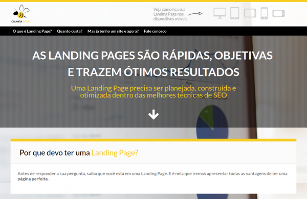 Como Criar Landing Pages - Colméia Sites
